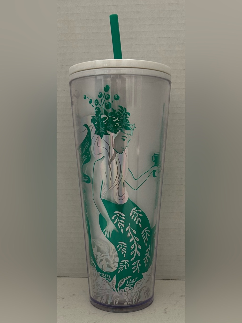 Starbucks Holiday 2022 Spearmint Pearl Mermaid Tumbler 24oz NWT